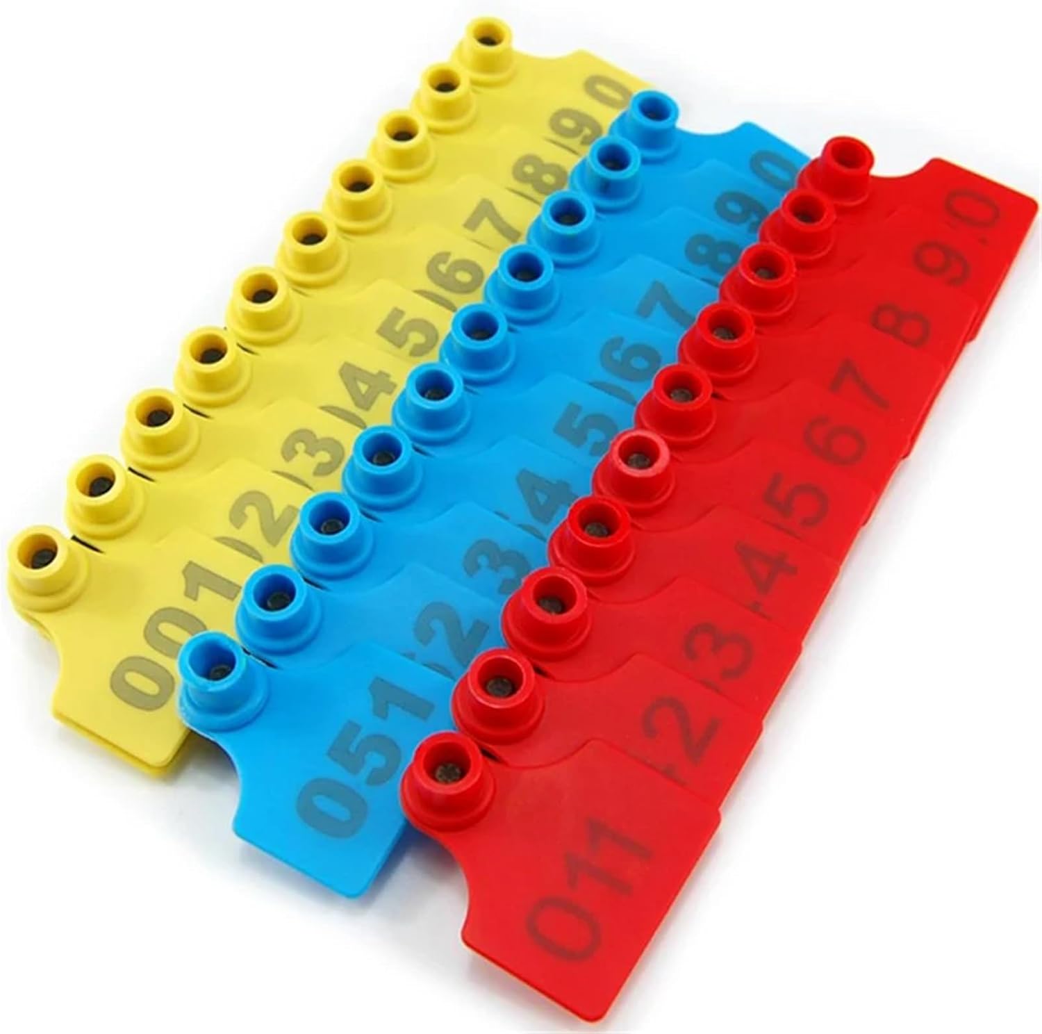 Durable 500Pcs Farm Animal Eartags and Pig Ear Tags, Livestock Supplies, Plastic TPU Identification Label for Cow Cattle Goats Sheep(Green)