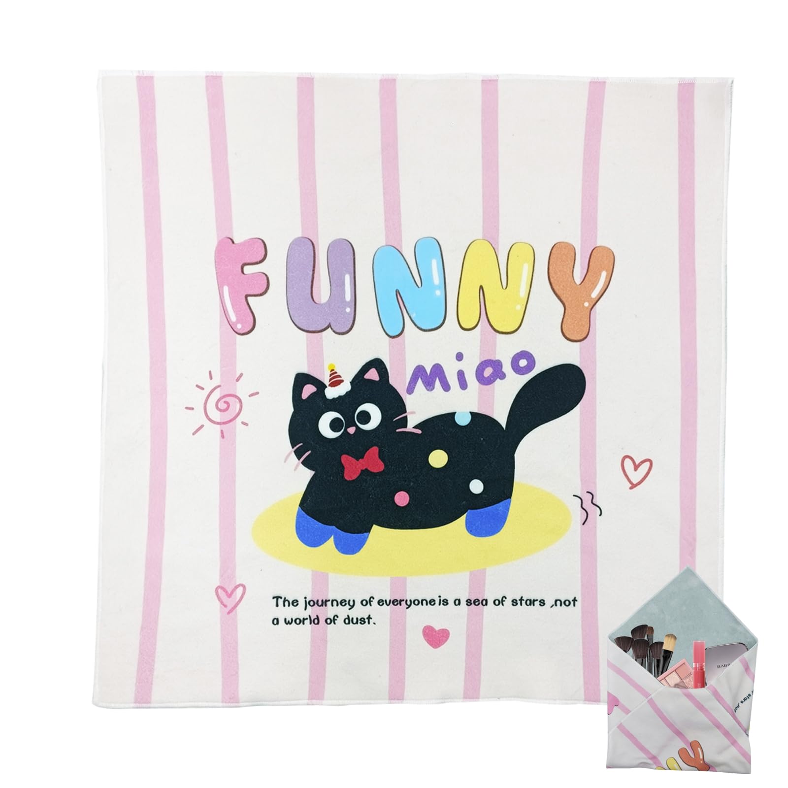 FOSDICK Velcro Fabric Makeup Bag, Super Sticky Make Up Bag, Novelty Cute Cosmetic Bags, Portable Cosmetic Bag, Makeup Bags