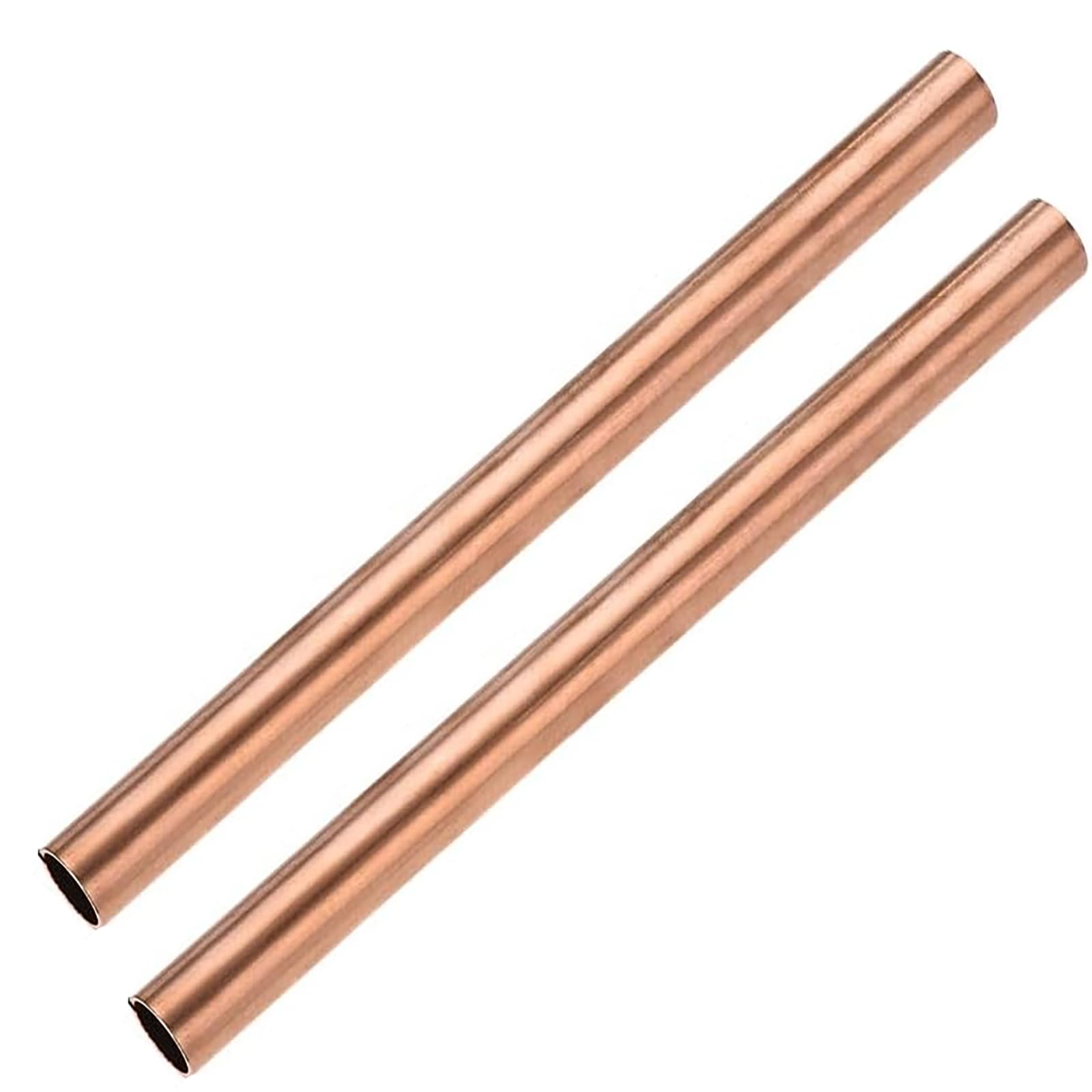 2 tubos de cobre de 500 mm de longitud y 15-17 mm de grosor, con diferentes diámetros de pared, for manualidades, modelismo e ingeniería electrónica.(15mm+1mm)