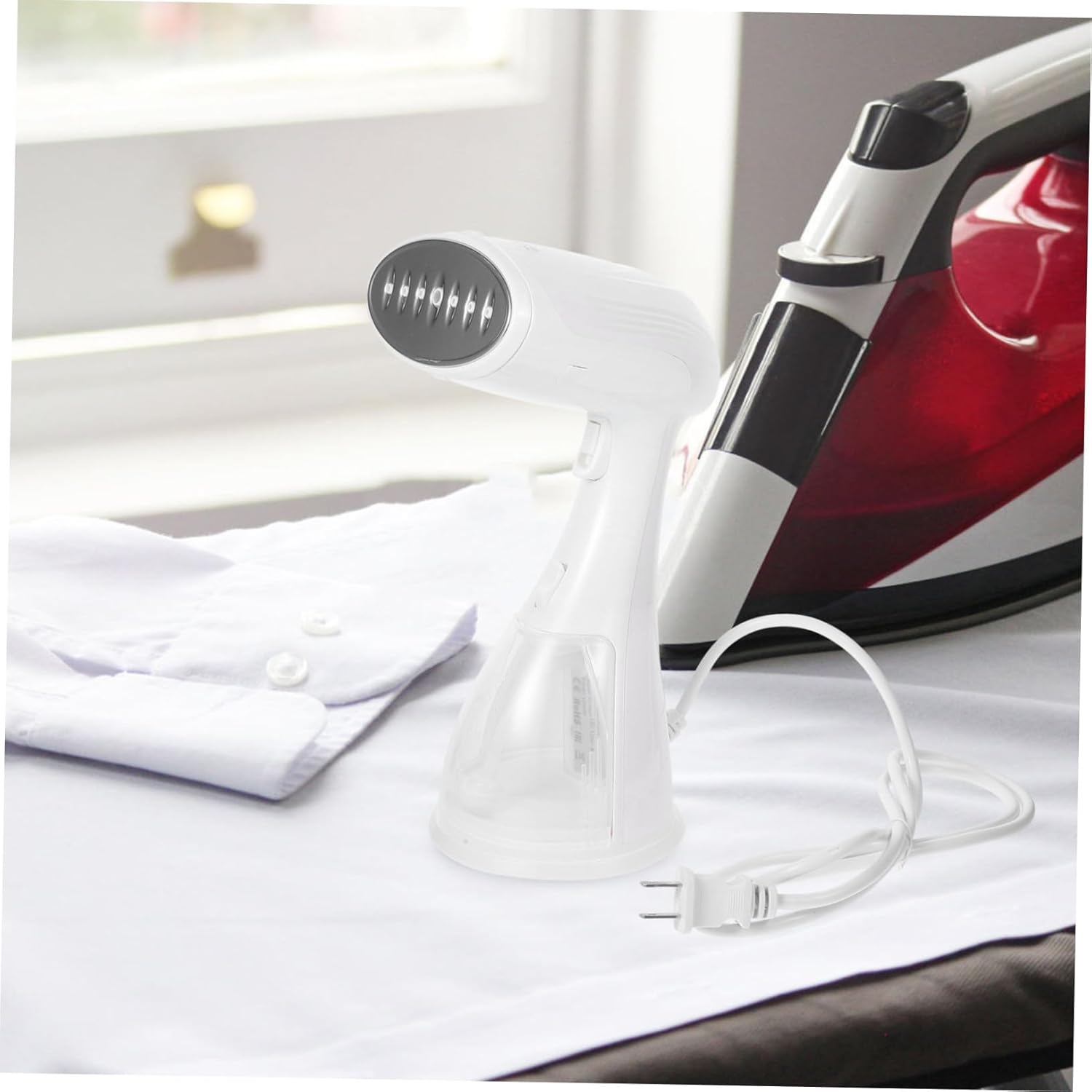 Unomor Travel Handheld Steam Brush Ironing Machine Portable Clothes Steamer Long Cord Stainless Steel Abs Material
