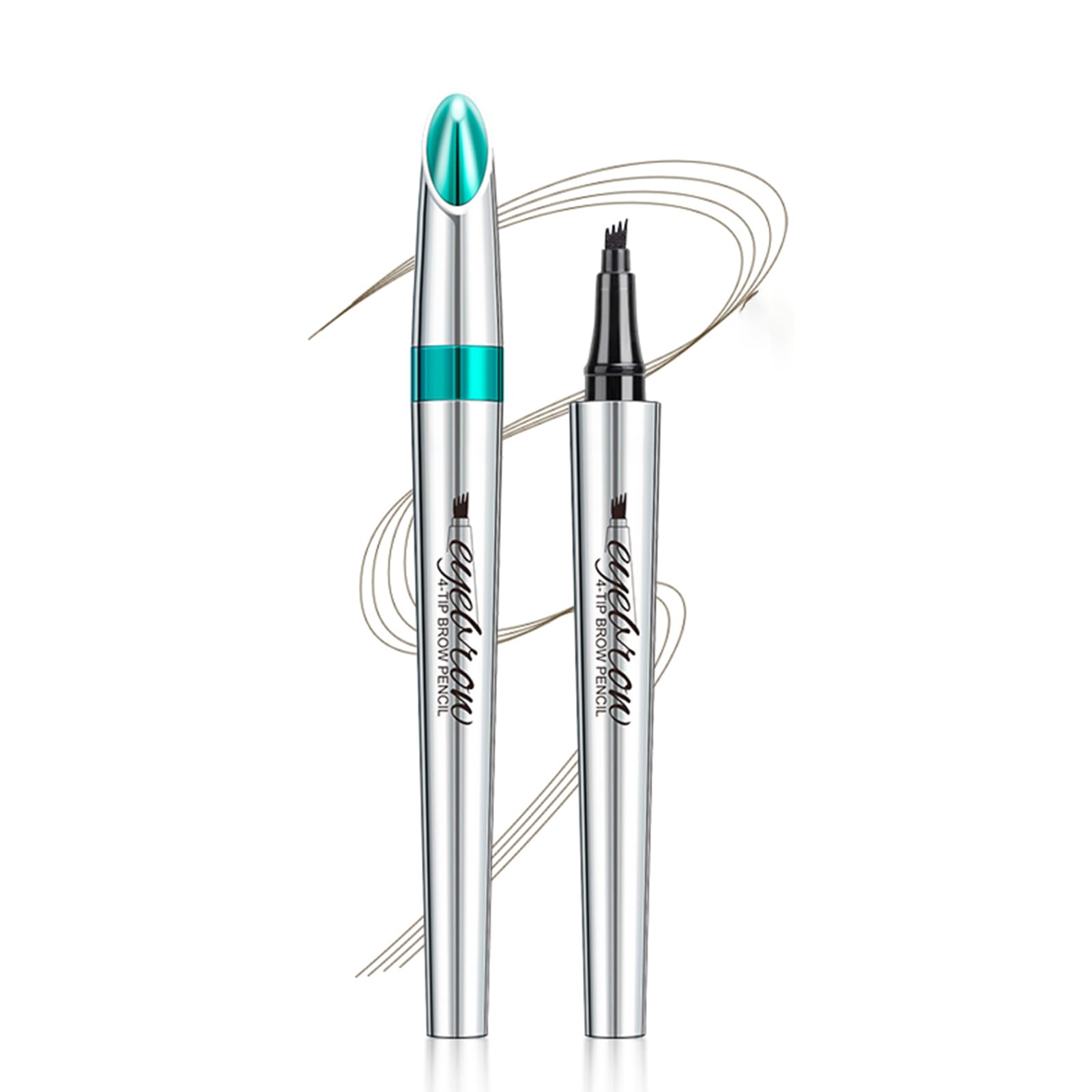 Eyebrow Pencil with 4 Point Microblade - Eye Makeup Eyebrow Tint Pen Lift & Snatch Eyebrow Microblading Pen Long-Lasting Waterproof Natural Eyebrow Tattoo Pen(#2 Dark Brown)