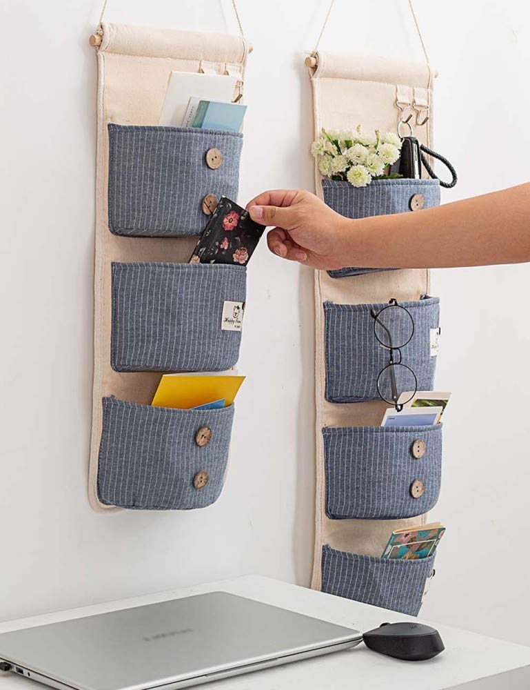 YJDQYGSNJ Estanteria Colgante en Tela,3 Piezas Después de la Puerta Pared Zhiwu Guadai Estantería Colgante Plegable,Alta Capacidad Depositar Vestir/A / 2 layer+3 layer+4 layer