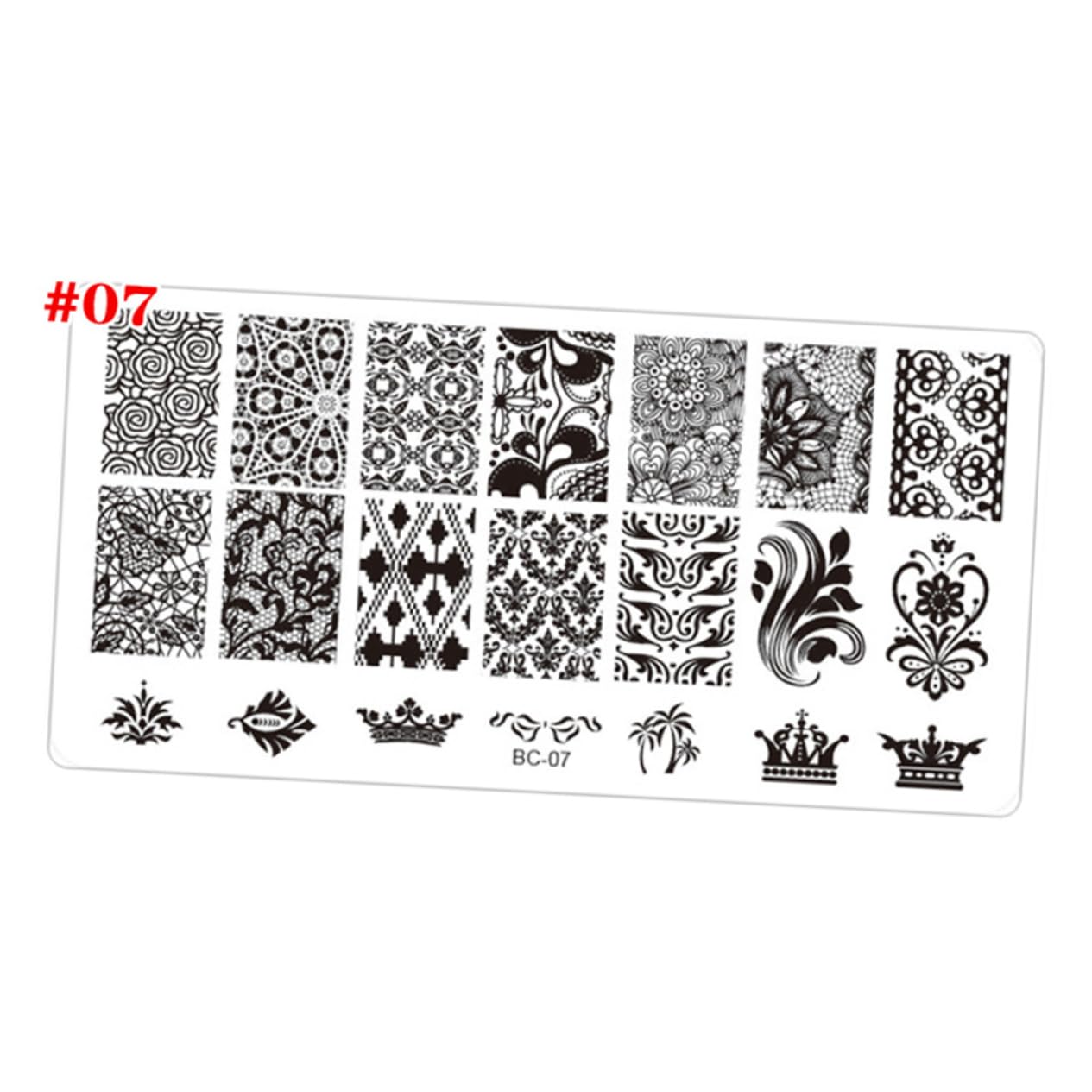 FRCOLOR 12pezzi Template Per Stamping Unghie Nail Art Design Elaborati Per Manicure e Pedicure Facile Usare Unghie