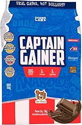 Captain Gainer Under Labz Hipercalórico Chocobear 3kg – Suplemento para Ganho de Peso e Massa Muscular com Alto Teor Calórico, Proteínas de Qualidade e Carboidratos Complexos, Energia e Força para Treinos Intensos