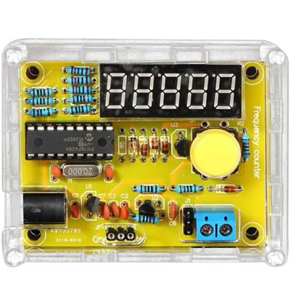 UDSKNV[KSL Crystal Oscillator Frequency Counter Module Digital Tester Kit 1Hz-50MHz with Shell Case for DIY Projects