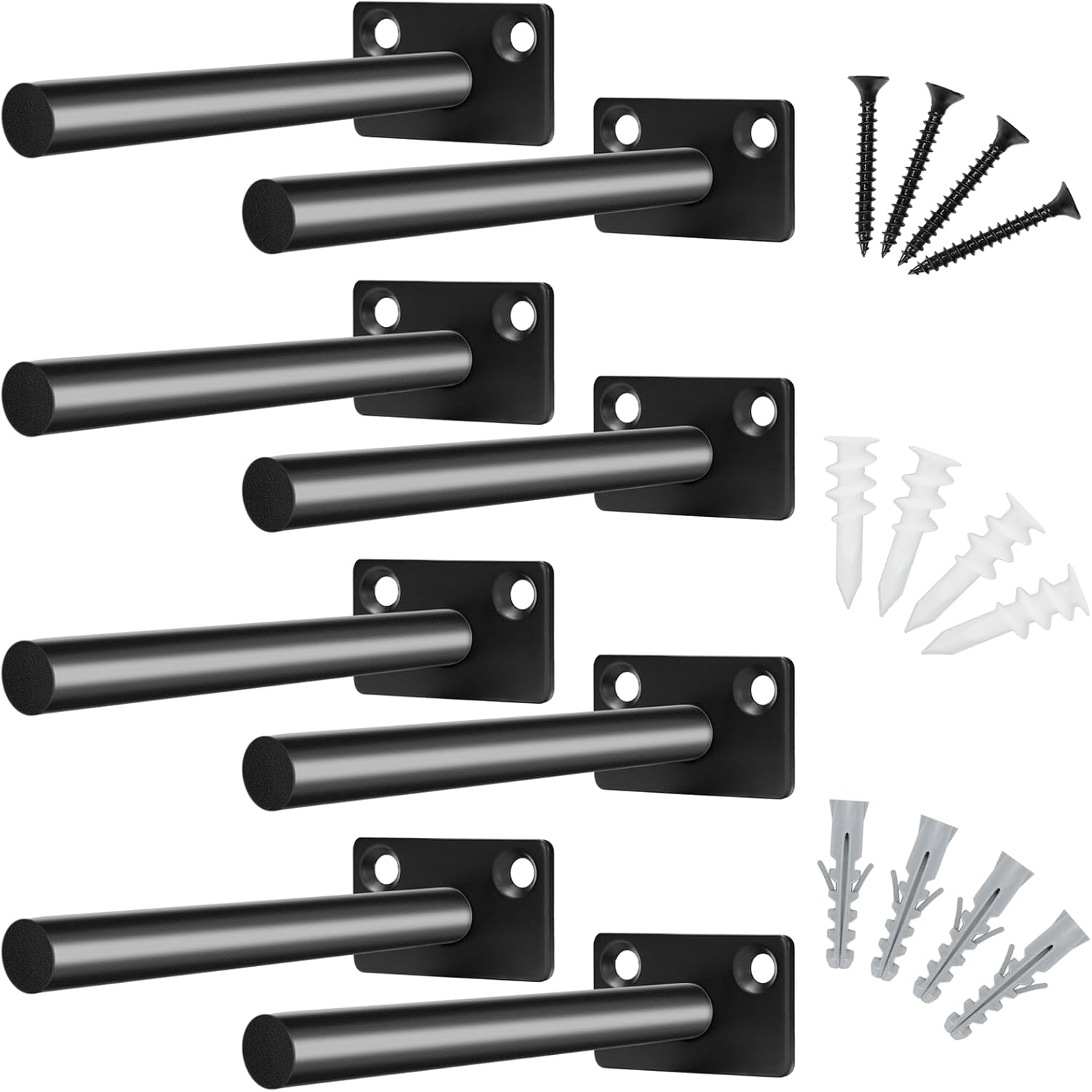 EZ Cozy 8 Pack 6 inch Floating Shelf Brackets Hidden Shelf