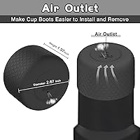 Vista 83 de WUQID Heart Shaped Texture Silicone Boot Compatible with Stanle Quencher H2.0 IceFlow Flip 20oz 30oz 40oz,Hydroo Flask 12-24oz