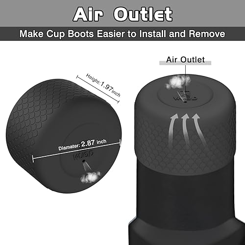 Miniatura 4 de WUQID Bota de silicona con textura en forma de corazón compatible con Stanle Quencher H2.0 e IceFlow Flip de 20 onzas, 30 onzas, 40 onzas y Hydro