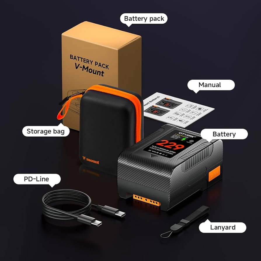 その他 CITVORK V Mount Battery 229Wh Amazon.com: CITYORK Mini V Mount Battery 229Wh/ 15500mAh 14.8V V