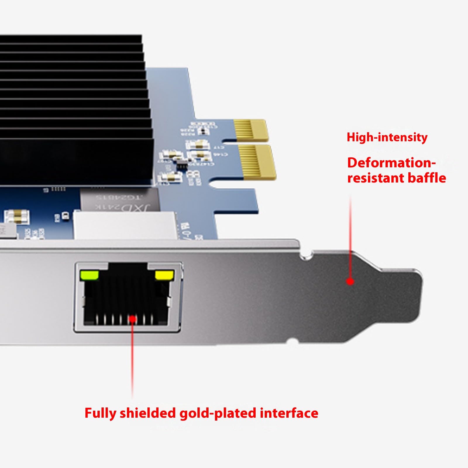 Silents 10G PCIe4.0 Adattatori di rete 16Gbps Trasferimento RTL8127 Chip Low Power Passivo Raffreddamento PXE e Wake on Not Disk Required PCIe NICs