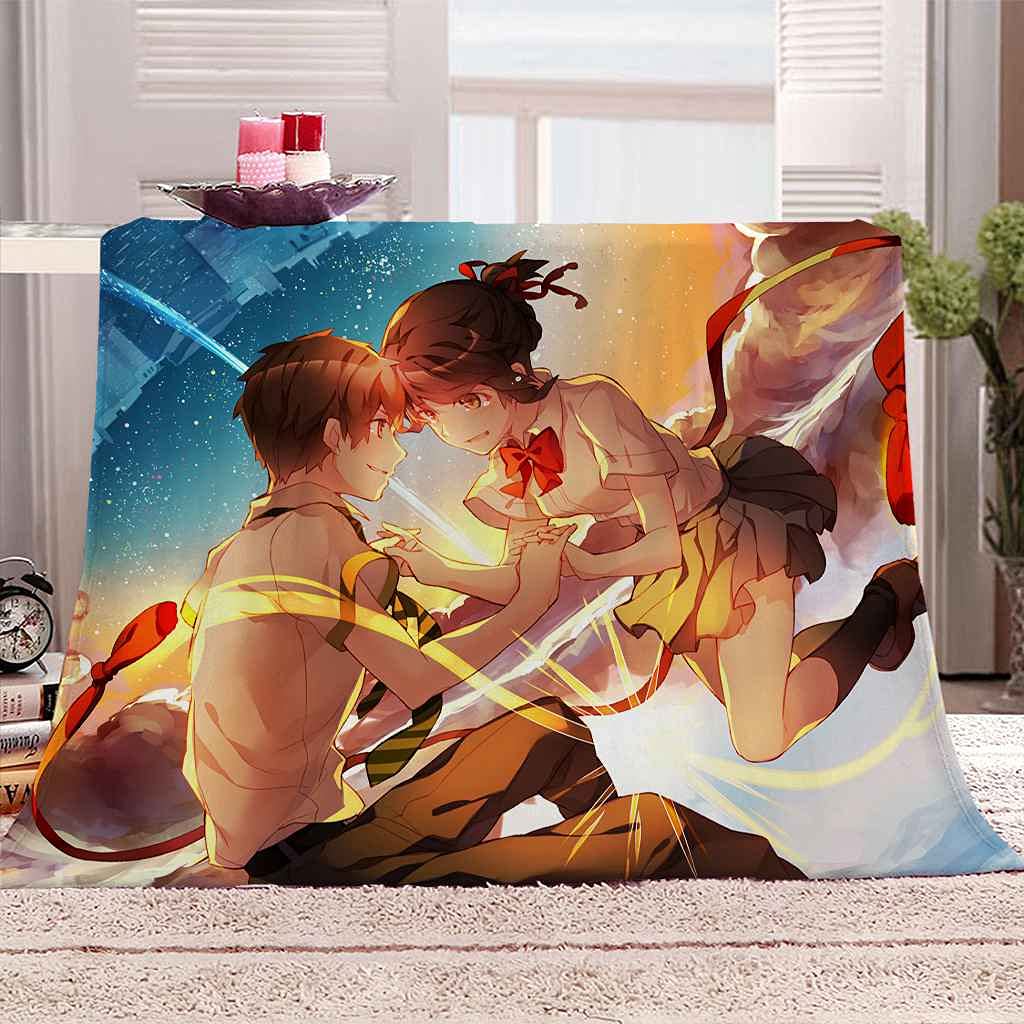 Couverture sofa 3D imprimé animé parfait pour soirées cinéma au salon