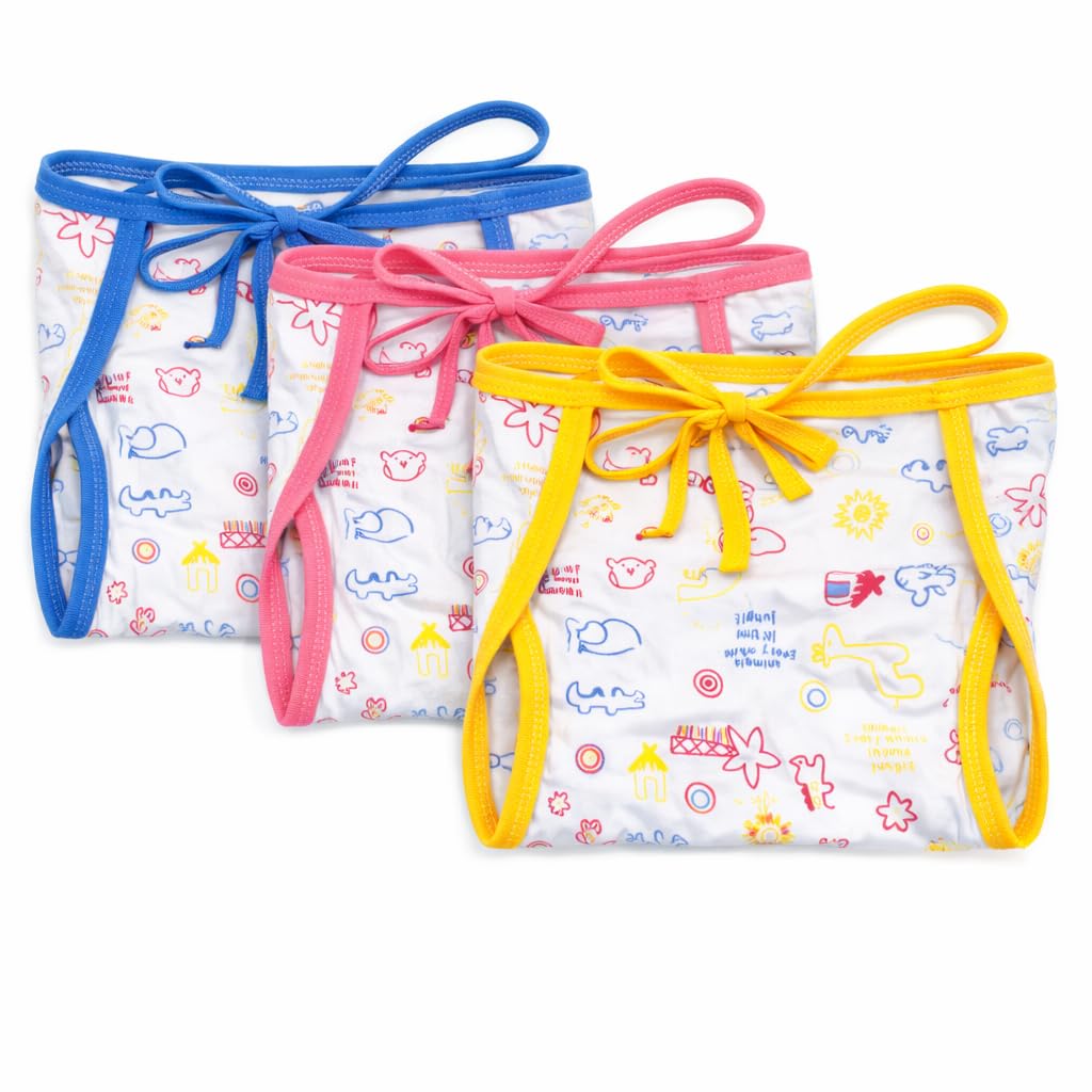 VASTRAVEDA new born Baby's Cotton Cloth Diapers/Langot/Nappy - 100% Pure Cotton Washable and Reusable Extra Soft Nappies Baby Girl And Baby Boy (Multicolour,0-10 Months) (L, 3, count)-image-26