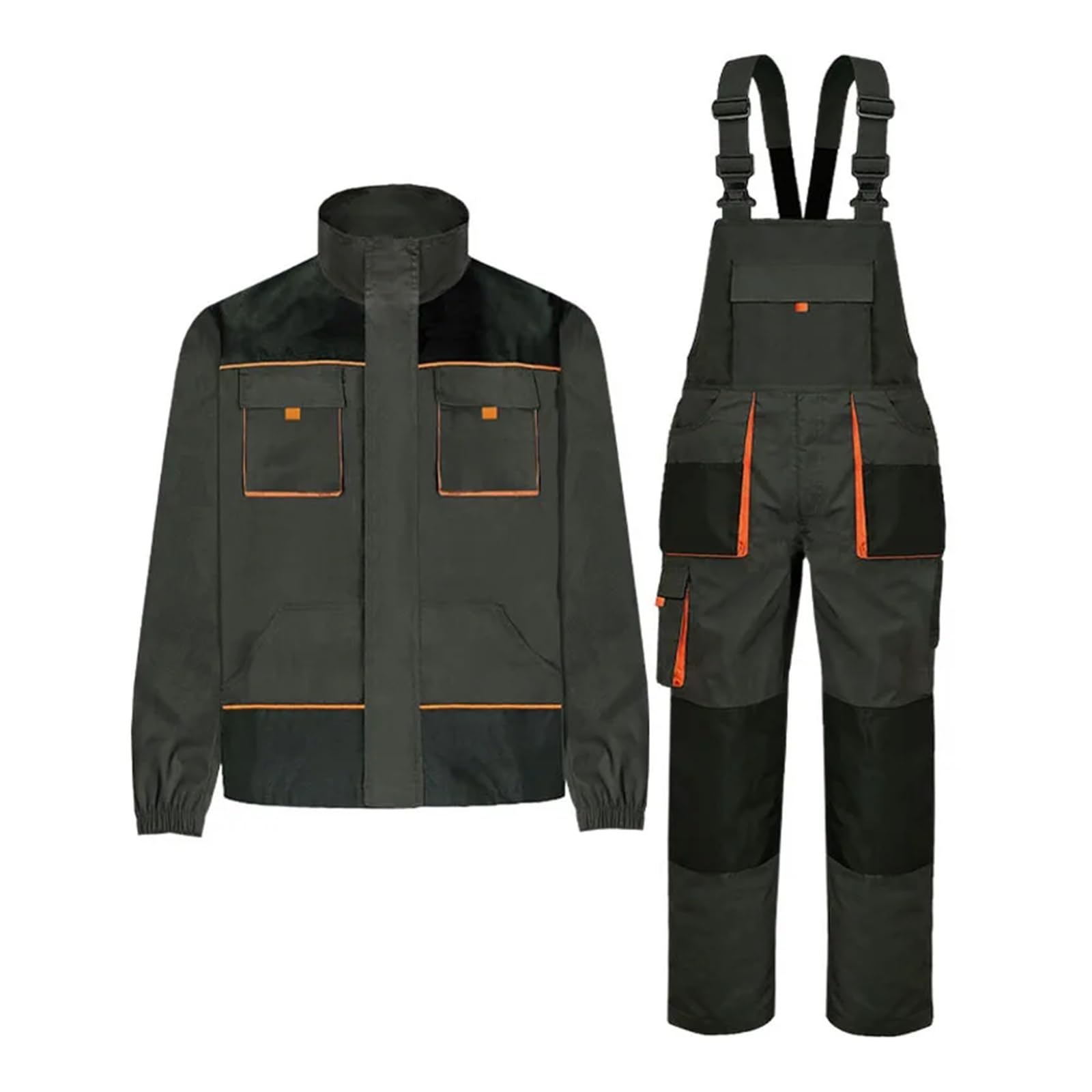 Arbeitshosen Herren-Overall, Arbeitskleidung mit mehreren Taschen, verschleißfeste Schutzkleidung