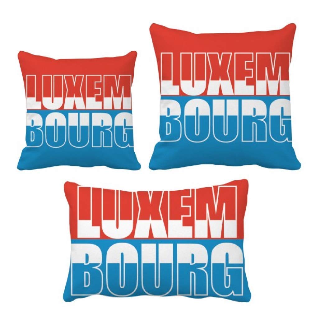 Coussin drapeau Luxembourg nom pays ensemble insere housse de canape