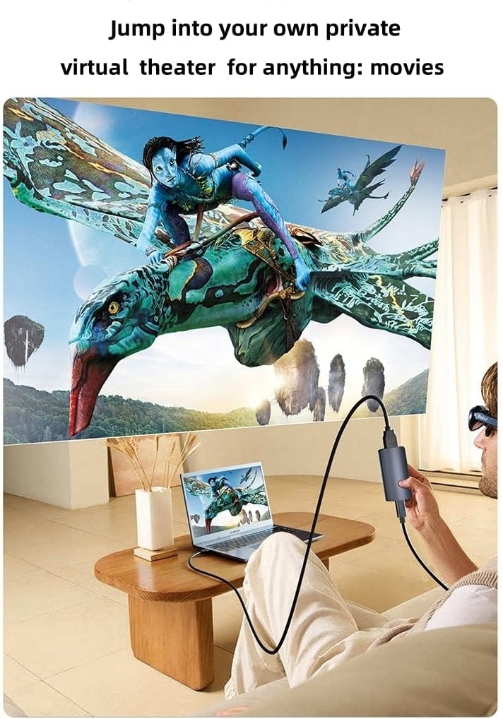 HDMI to USB C Adapter, 4K@60Hz HDMI Female to Type C Female Adapter, Compatible with RayNeo, XREA-L Air, Rokid Air, Thunderbird AR, GRAWOOA, Switch Base, Steam Deck Base, PS4, PS5