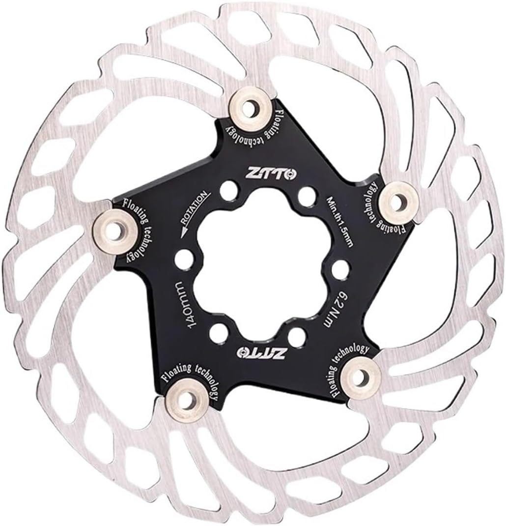 Bicycle Disc Brake Floating Rotor 6-bolt 203mm180mm 160mm High Strength Steel Fit Any Pads For MTB Road Bike(160mm Red)