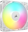 Corsair RS120 ARGB 120mm PWM Fan – Daisy-Chain Connection – Low-Noise – Magnetic Dome Bearing – Single Pack – White