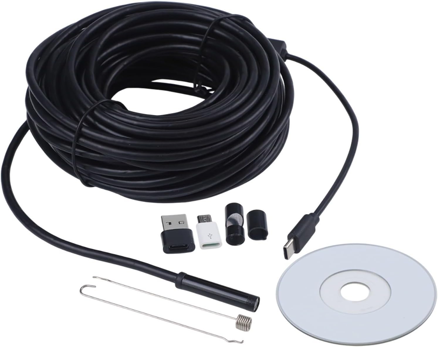 15m 50ft Pipe Inspection Video Camera Industrial Waterproof for Sewer and Drain Cleaner Applications