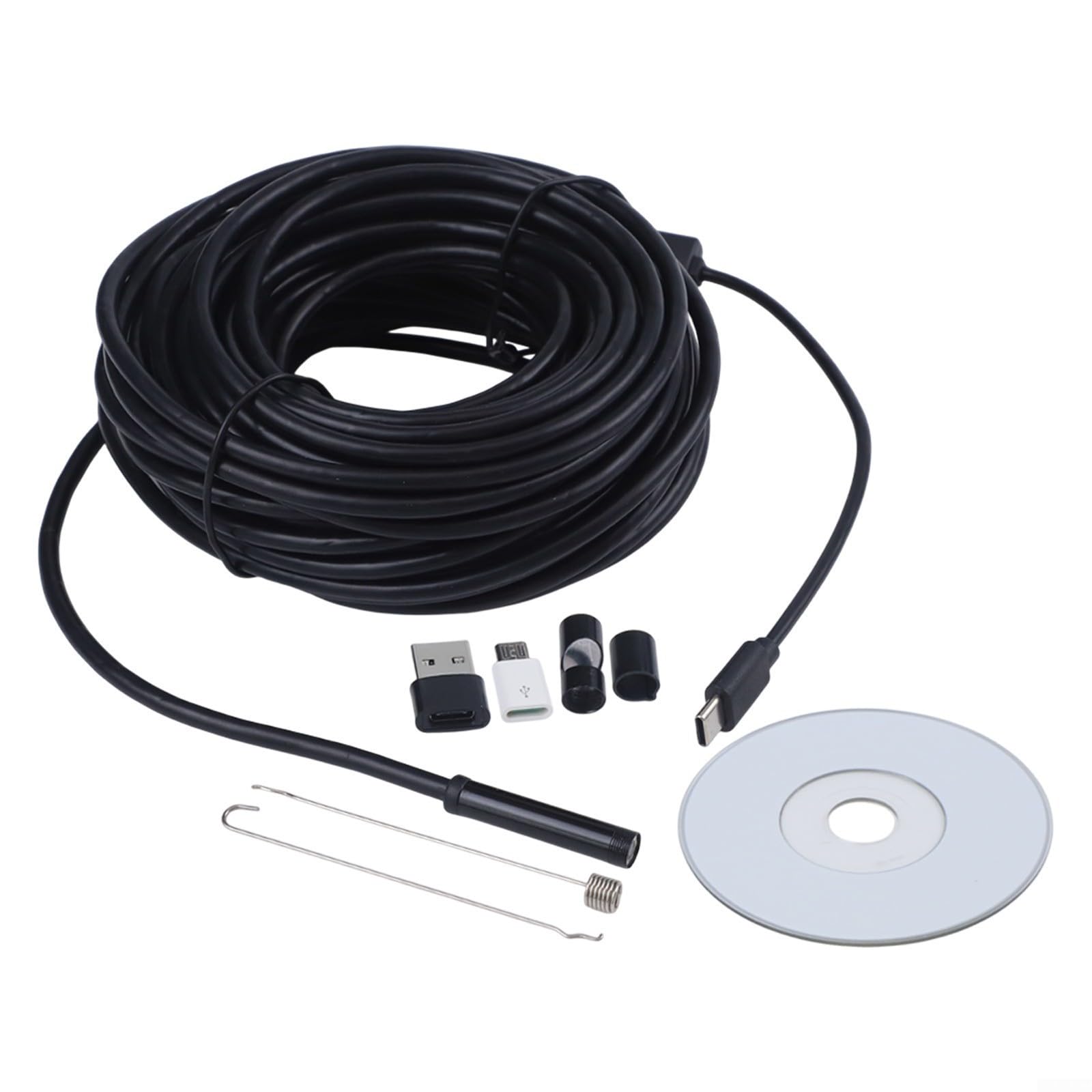 15m 50ft Pipe Inspection Video Camera Industrial Waterproof for Sewer and Drain Cleaner Applications
