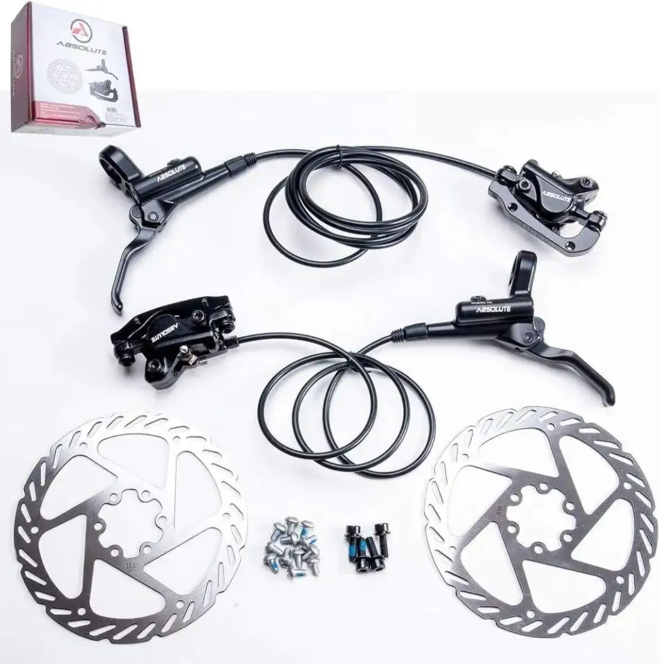 Kit Freio A Disco Hidráulico Bike Com Rotor 160mm Absolute