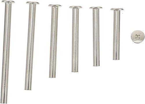 MAGICLULU 60 piezas de suegra par de tornillos de bloqueo de tornillo de encuadernación Barriles de encuadernación para álbum de recortes, libro de