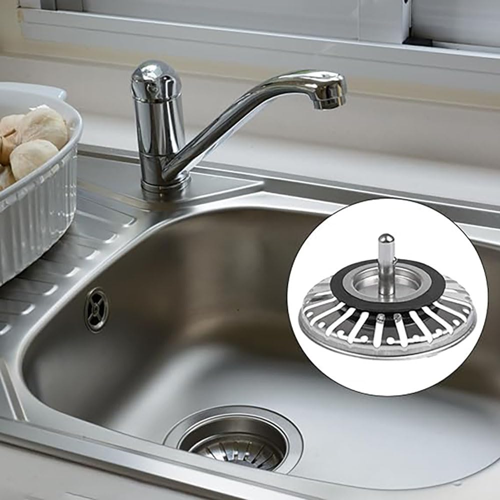 Bouchon De Vidange Universel En Caoutchouc - Lot De 2, Diamètre 41.5 à 45 Mm - Pour évier, Baignoire, Lavabo