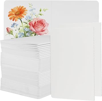 JAPCHET 40 Pack A5 Blank Notebook to Write Stories, Unlined White Blank Journal Notebook for Writing Drawing, 60 Pages, 5.5 x 8.3 Inch