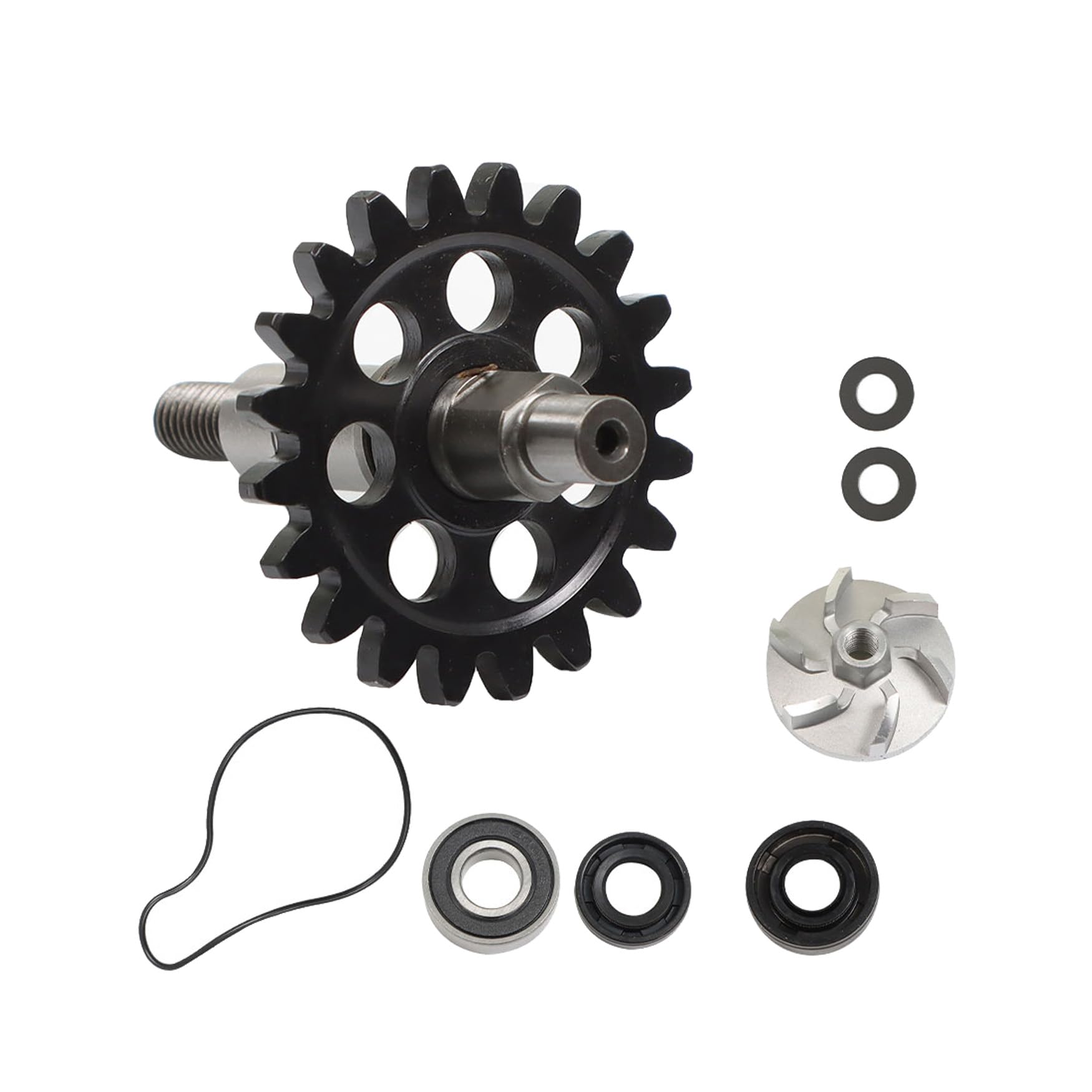 WFLNHB Water Pump Impeller Shaft Gear Kit Replacement for Yamaha YZ250F 2001-2013