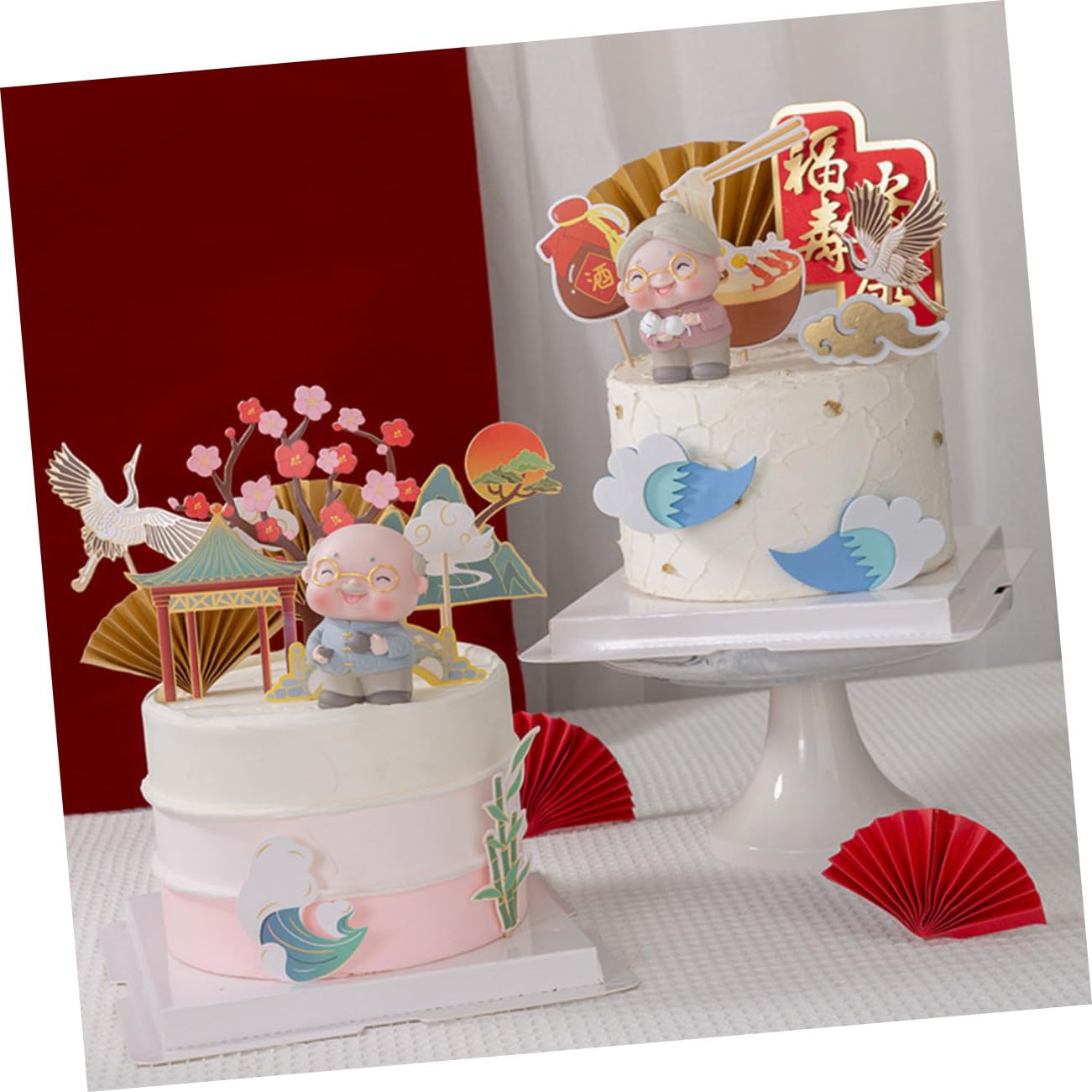 Cabilock 10pièces Figurines De Couple De Personnes Âgées Décorations De Gâteau Et Maison Ornements Romantiques pour Mariage Et Anniversaire