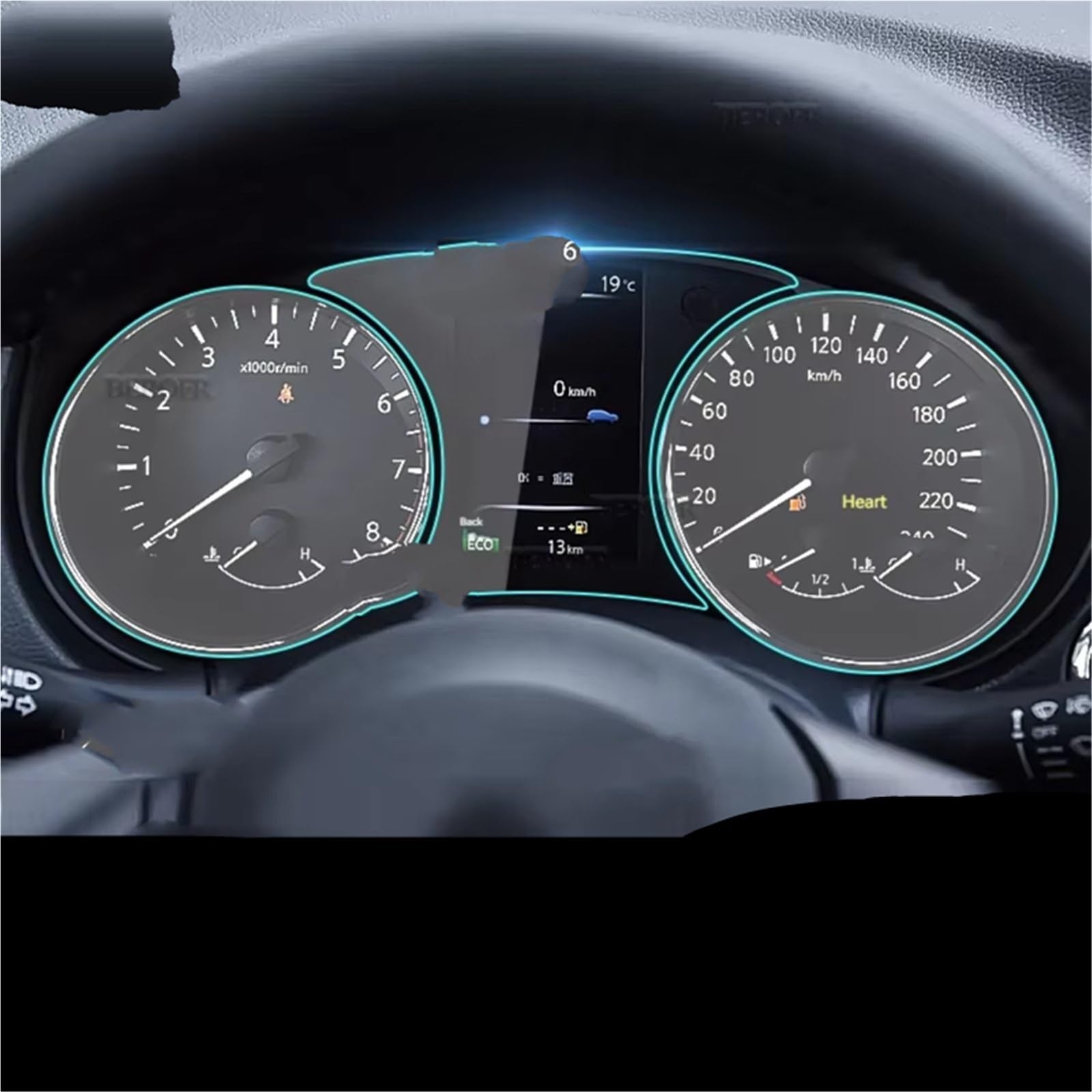 Membrana de panel de pantalla táctil antirrayas y antihuellas para Nissan 6