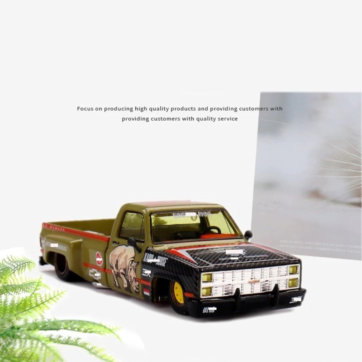 HTLNUZD 1/64 Alloy Racing Car for Chevrolet Silvera-do Chas-e 153 Model Sumatran Rhino Adult Diecast Model Vehicle Limited Edition