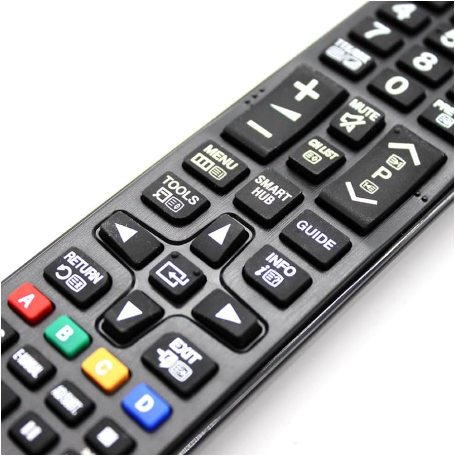 Close-up view of the Davilis remote control buttons