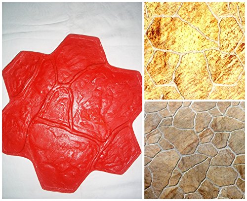 Stone Flower - Mat Stamp Texturing Skin Slate Pattern Stone Decorative Concrete Cement Imprint Texture Stamp Mat Polyurethane Stamping #TOP1