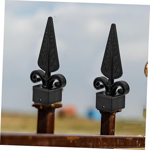 Miniatura 9 de DOITOOL 20 piezas de cabeza de valla de plástico tapas de poste de valla de piezas de valla tapas de metal valla de metal valla de metal cercado de