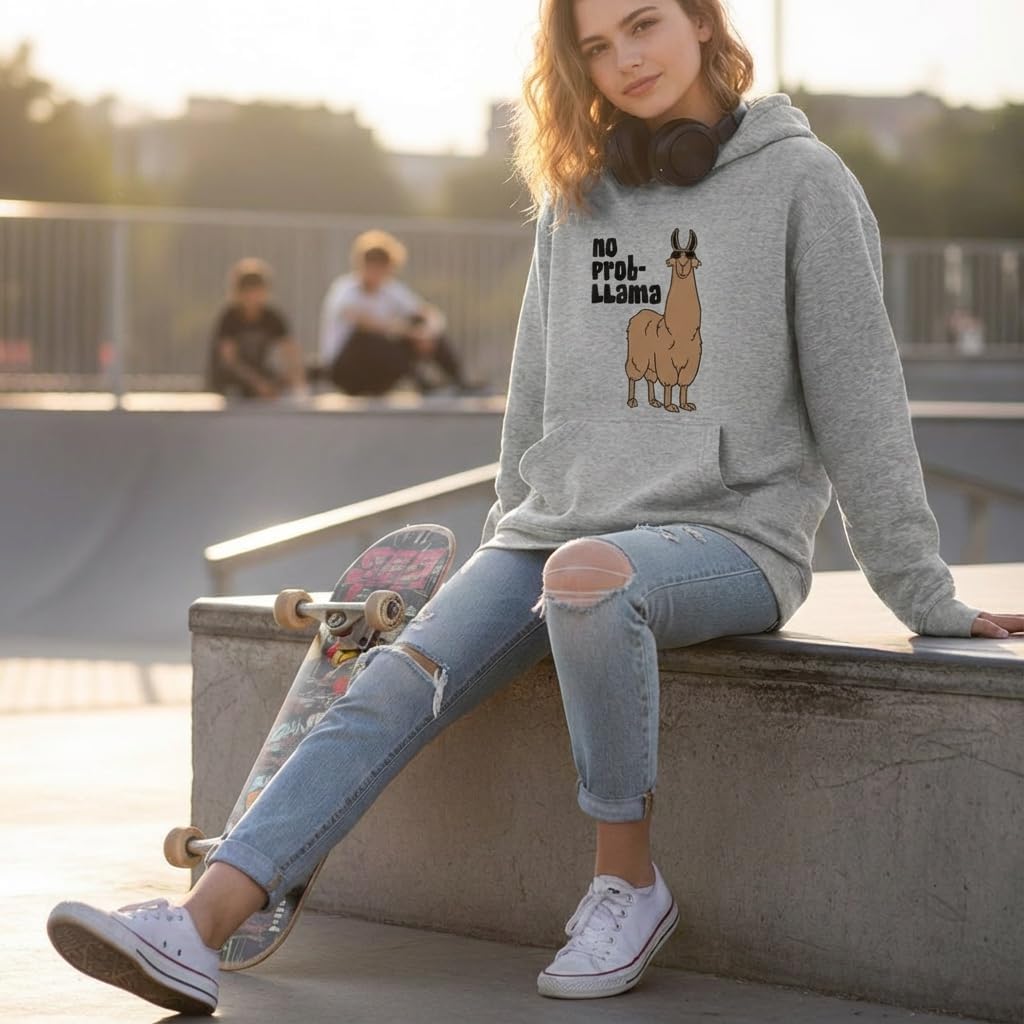 Womens Graphic Hoodie - Cute Animal and Funny Quote Pullover Sweatshirt - Casual Hooded Top for Dog & Sloth Lovers