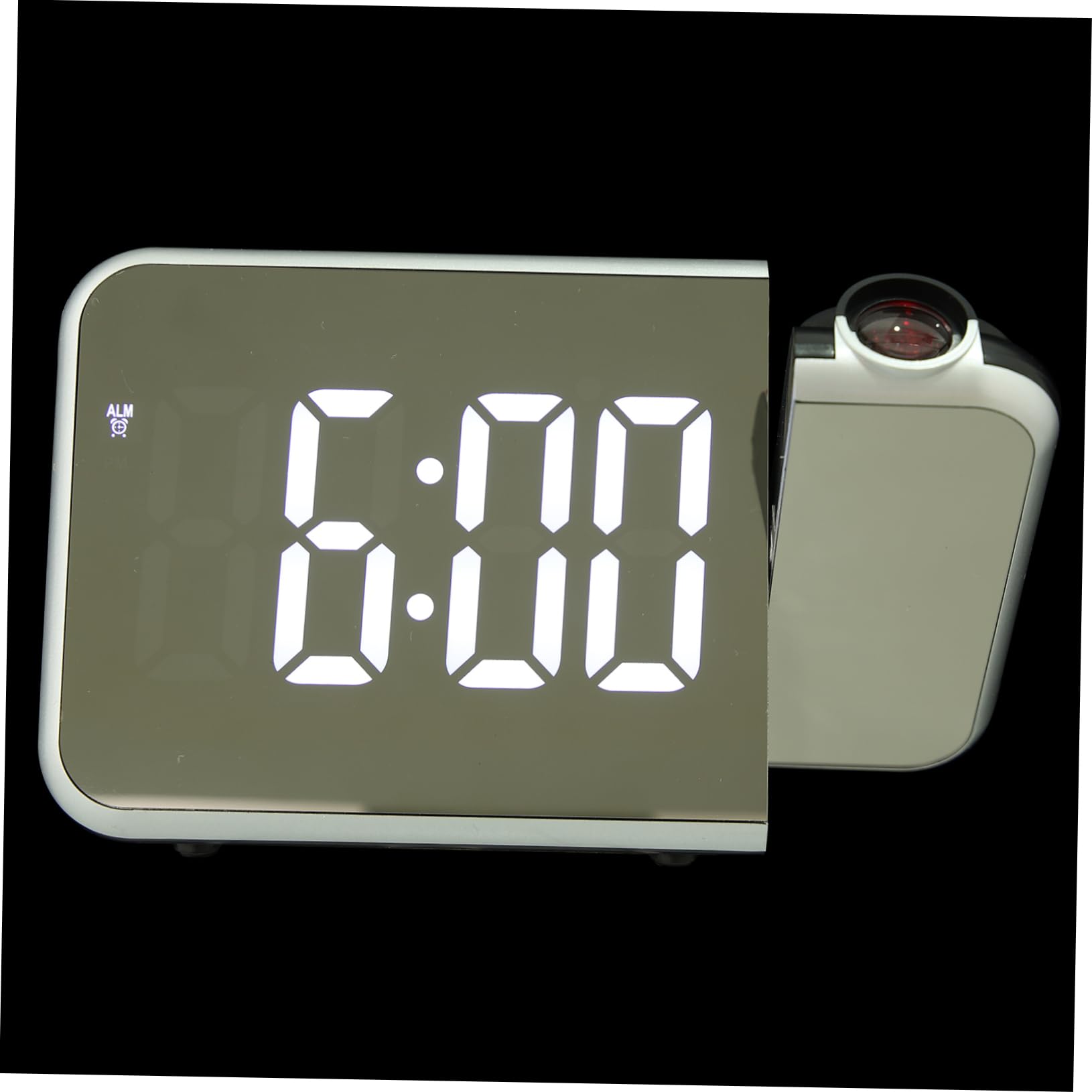 Reloj Despertador Electrónico y Cable USB de Proyección para Escritorio Múltiples Funciones Diseño de Plástico Práctico Adecuado para Hotel y Bar