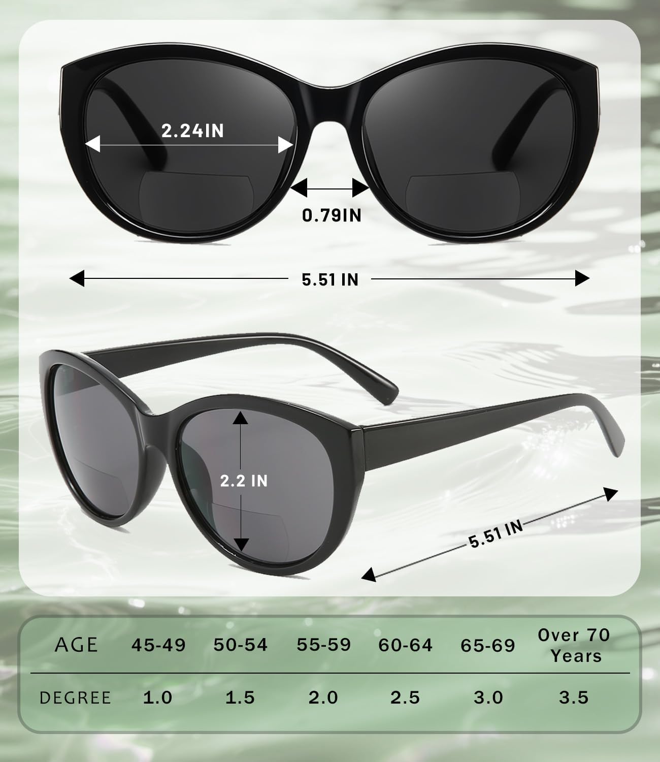 Hubeye Bifocal Reading Sunglasses for Women 3 Packs,UV400 Sun Readers Glasses Outdoor Square Fashion Sunglasses +2.0 - Image 4