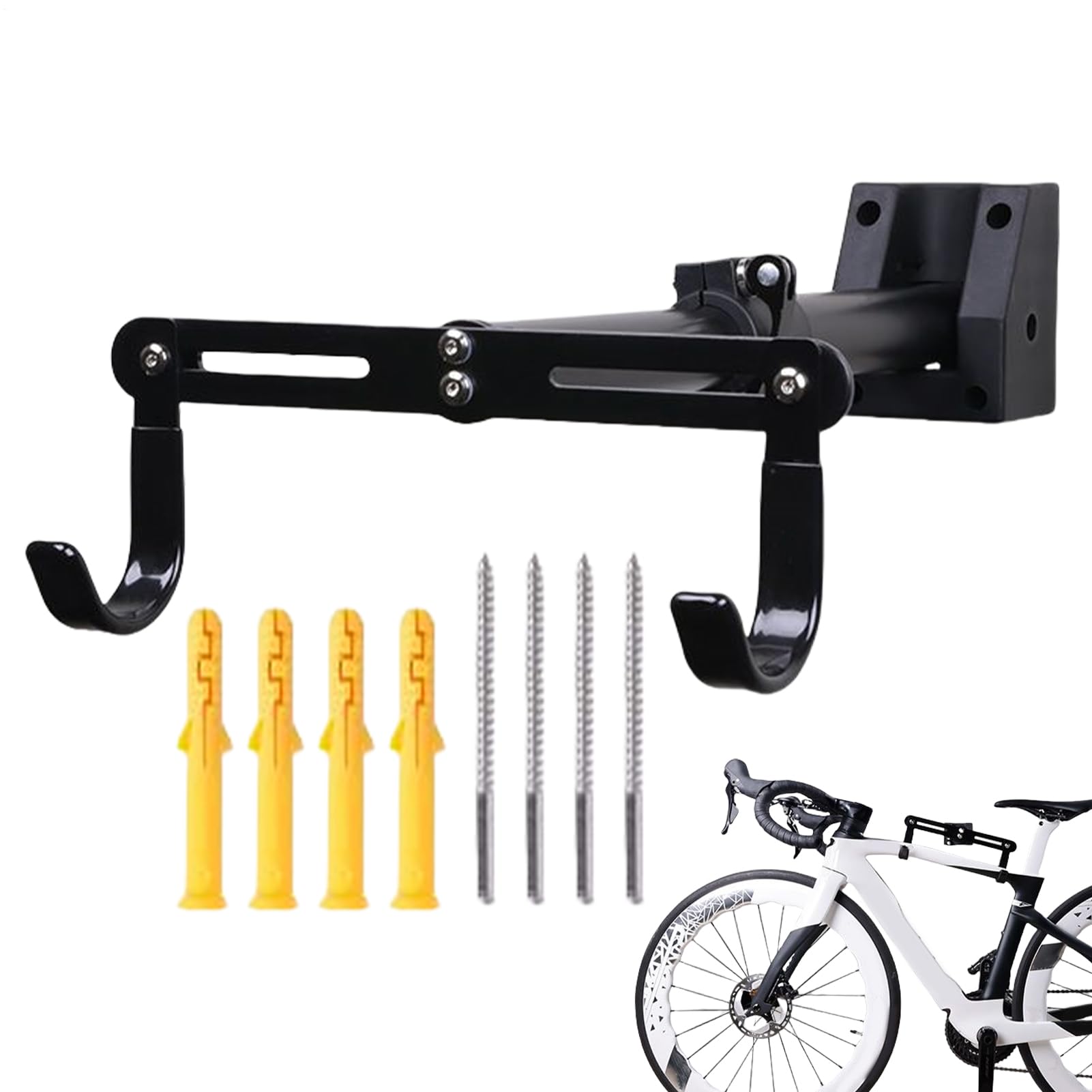 Soporte Pared Bicicleta Soporte Organizador Multiusos Con Ganchos Y
