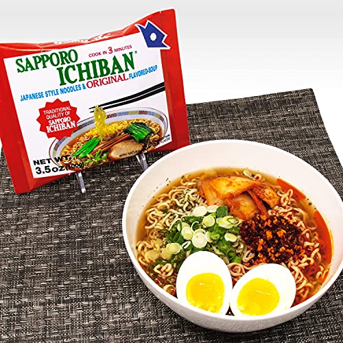 stickerless New [SAPPORO ICHIBAN] Ramen Noodles, Original Soy Sauce Flavor, No.1 Tasting Japanese Instant Noodles (3.5 Oz) (24 pouches) by Sapporo Ichiban - Image 7