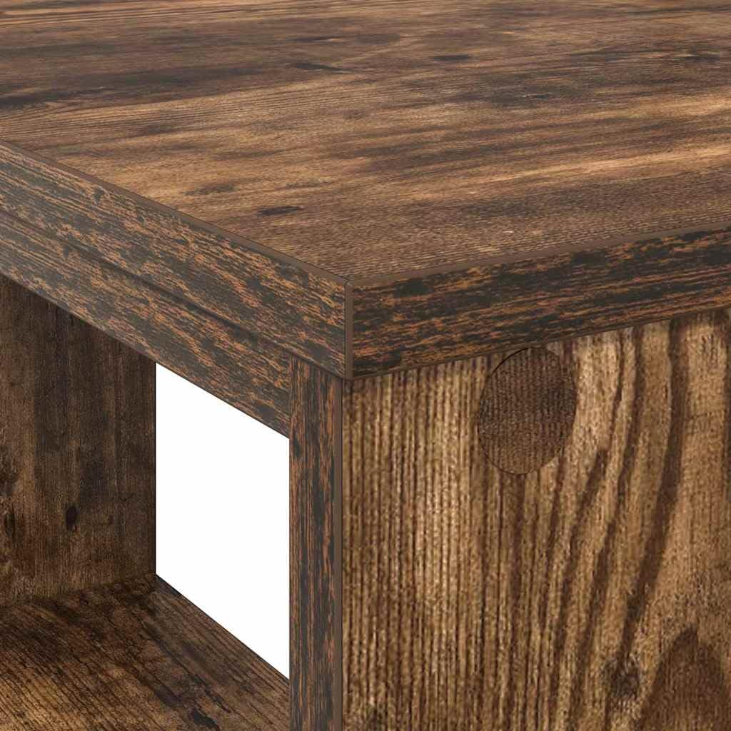Scrivania affumicatura 90 x 50 x 75 cm, materiale in legno, con ripiano integrato, moderno tavolo per computer per ufficio domestico, versatile