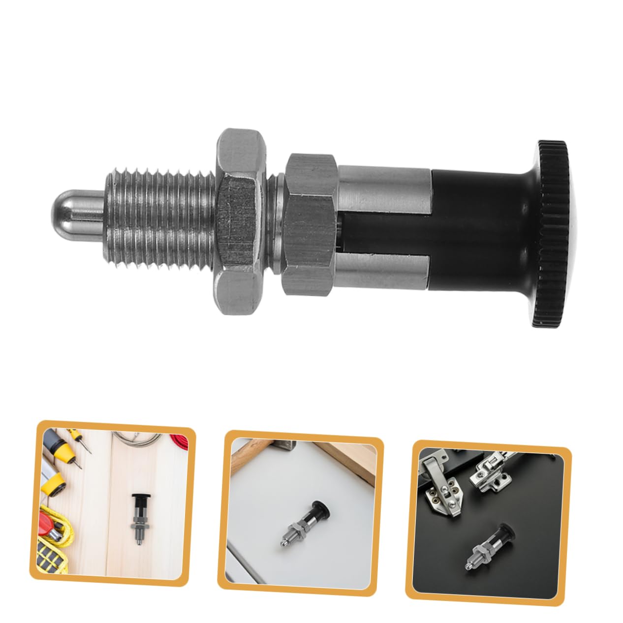 2pcs Stainless Steel Spring Return Plunger Indexing Self-Locking Knob for Precise Positioning