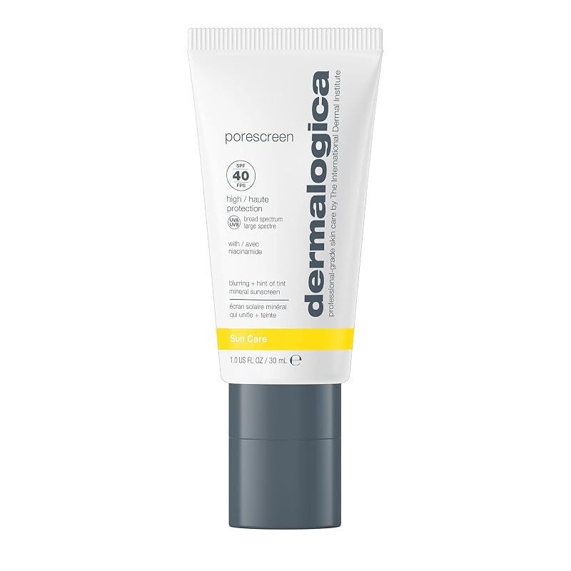 Protetor solar facial mineral Dermalogica Porescreen FPS 40 com acabamento de primer, 30 mL