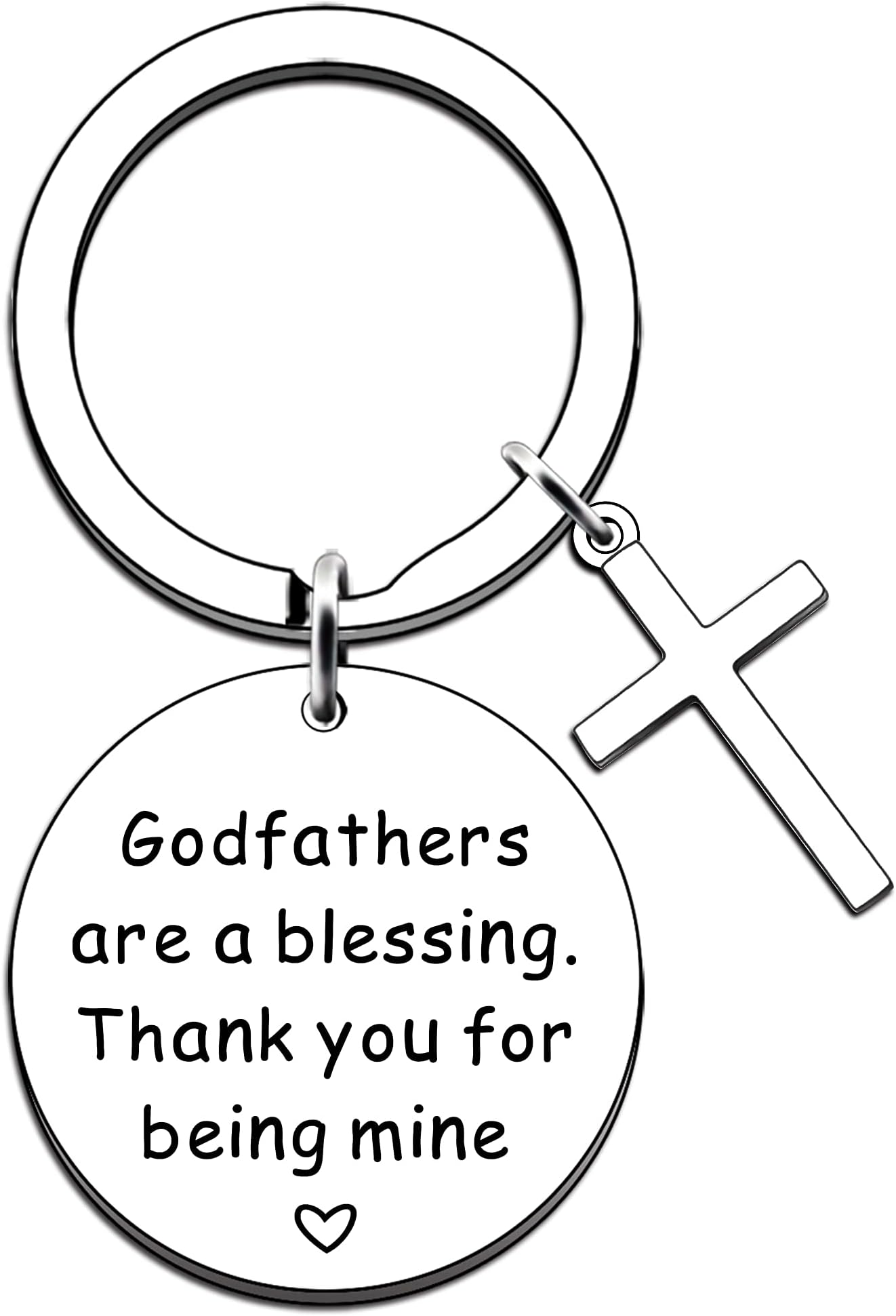 JMIMO Godfather Gifts Keyring Christening Gifts Keyring Keychain Baptism Gift Thank You Gift Appreciation Jewelry Christmas Birthday Gifts for Godfather
