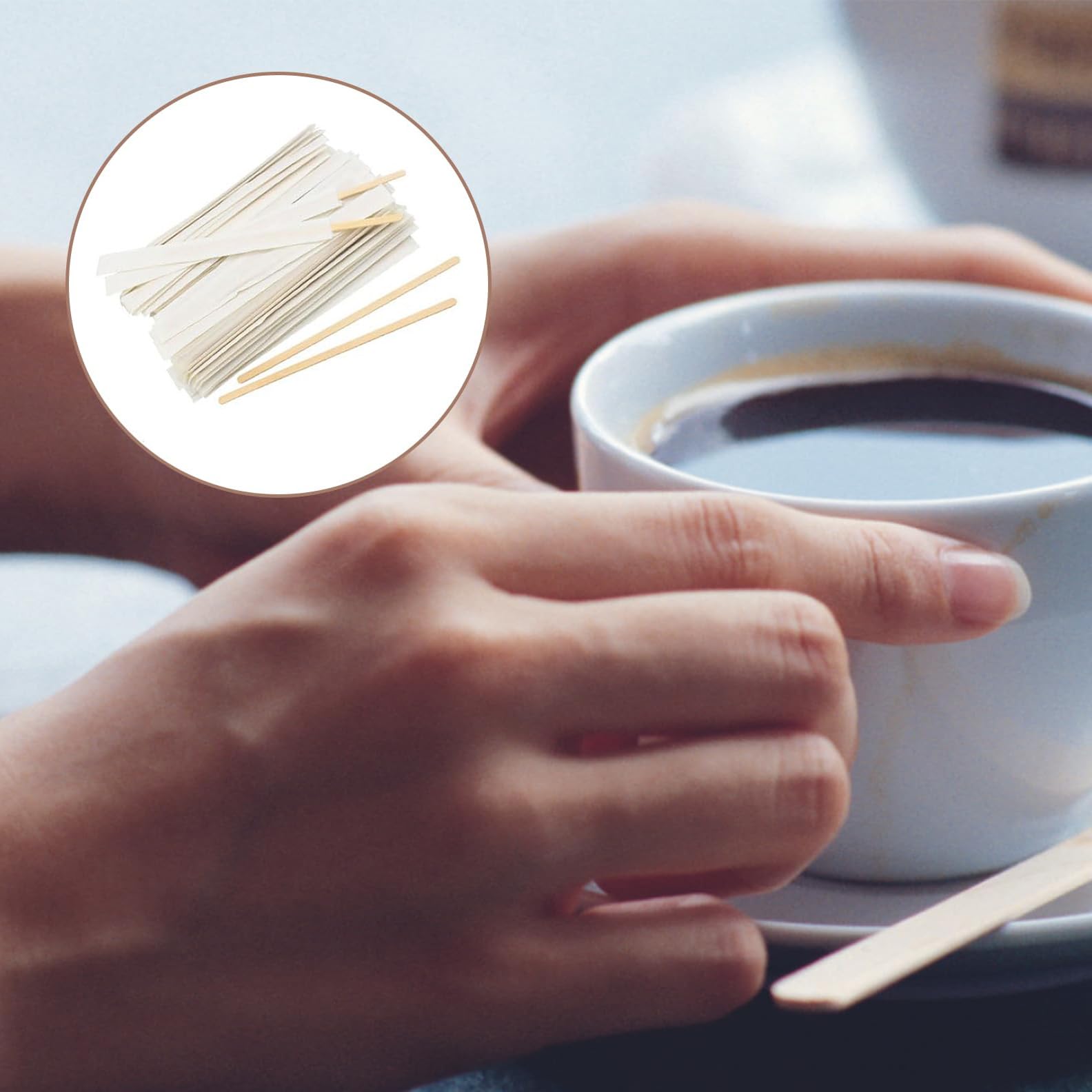 Koffiestaafjes, 200 stuks houten roerstaafjes, afzonderlijk verpakte roerstaafjes, houten sticks voor thee en koffie, voor het roeren van thee en koffie Koffiestaafjes, 200 stuks houten roerstaafjes, afzonderlijk verpakte roerstaafjes, houten sticks voor thee en koffie, voor het roeren van thee en koffie