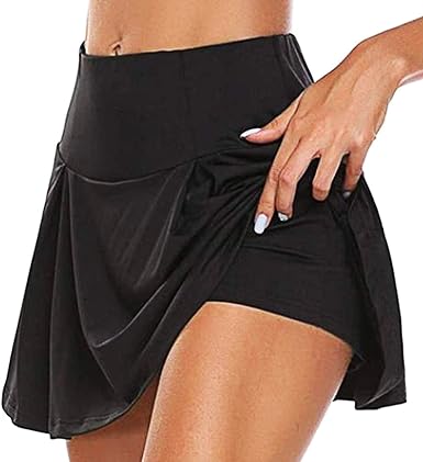 BEIFON Falda Pantalón Deportiva de Tenis Falda Deportiva para Mujer  Elástica Transpirable Falda Deportiva Pantalones Cortos Incorporados Skorts  de Golf Pilates Fitness Correr Deporte Tenis (Negro, L) : Amazon.es: Ropa