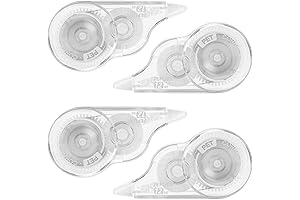 4Pcs 39.4 Ft Durable Correction Tape: Smooth White Out Roller