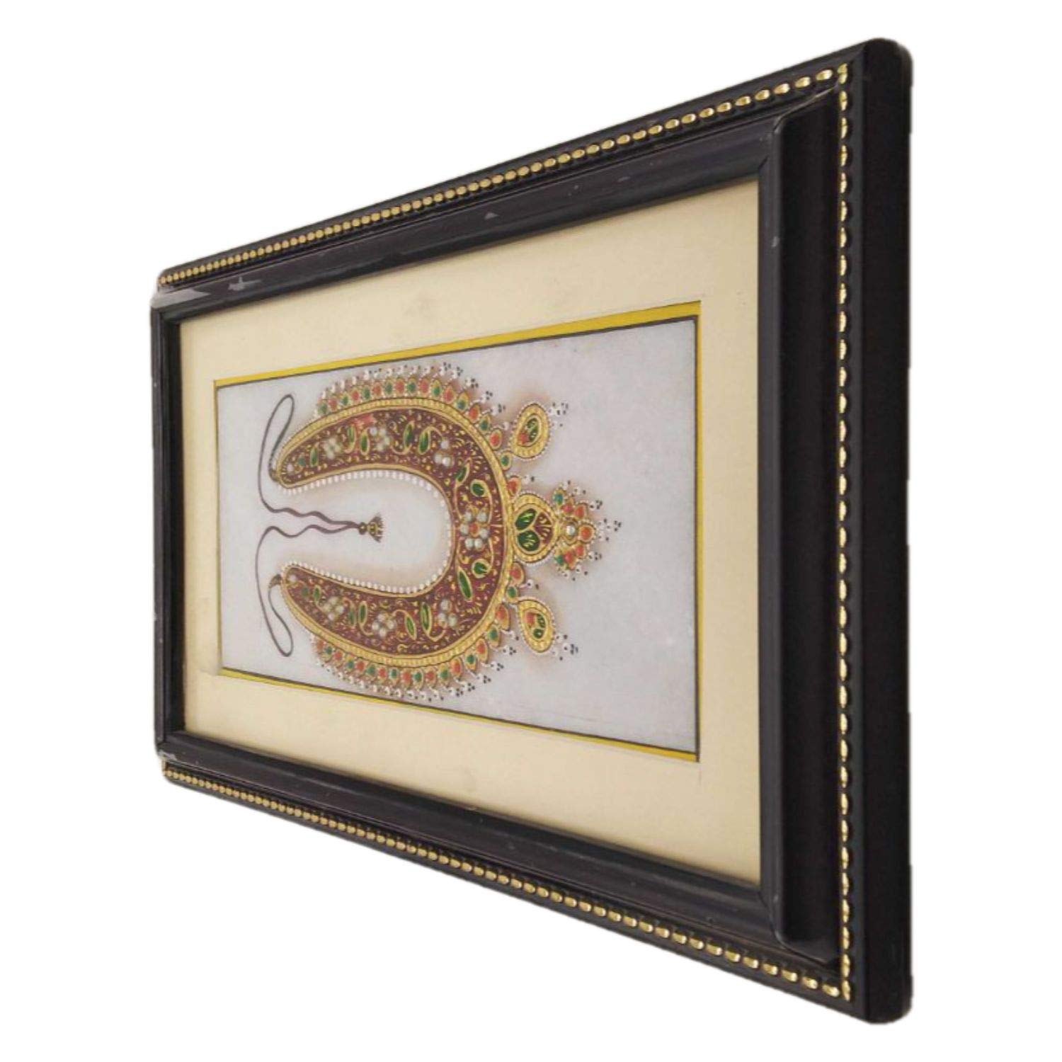 【美品】ITALY　輸入　絵画　高級印刷画　　特大額装　大理石アート Amazon.co.jp: Meenakari アートネックレス 手描き 大理石