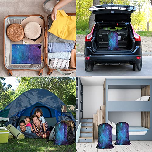 Swono-Starry-Sky-Laundry-Bag-with-Drawstring-Straps-Heavy-Duty-Extra-Large-Laundry-Bags-for-Laundromat-Household-Galaxy-Nebula-Cloud-Cluster-Stars-Aerospace-Travel-Dirty-Clothes-Bag-Purple-Blue Swono Starry Sky Laundry Bag with Drawstring Straps Heavy Duty Extra Large Laundry Bags for Laundromat Household Galaxy Nebula Cloud Cluster Stars Aerospace Travel Dirty Clothes Bag Purple Blue