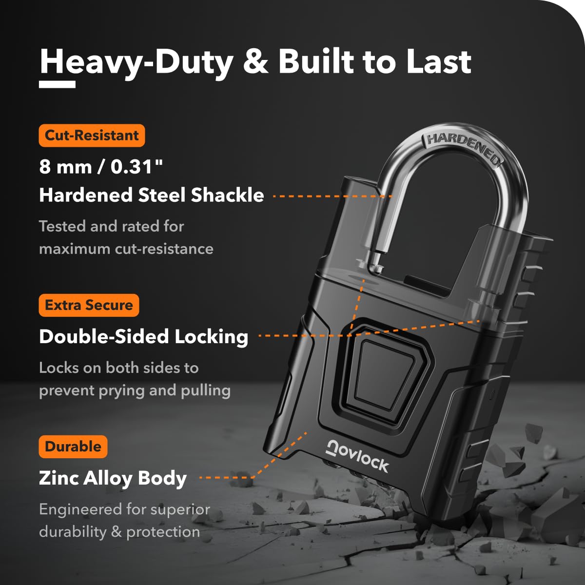 NOVLOCK Cijferslot voor buiten – Weerbestendig heavy-duty combinatieslot met snijbestendige beugel van 8 mm dik – Ideaal slot voor hekken, tuin, poorten, schuren, kasten, kluisjes – 1 Stuk, Zilver NOVLOCK Cijferslot voor buiten – Weerbestendig heavy-duty combinatieslot met snijbestendige beugel van 8 mm dik – Ideaal slot voor hekken, tuin, poorten, schuren, kasten, kluisjes – 1 Stuk, Zilver
