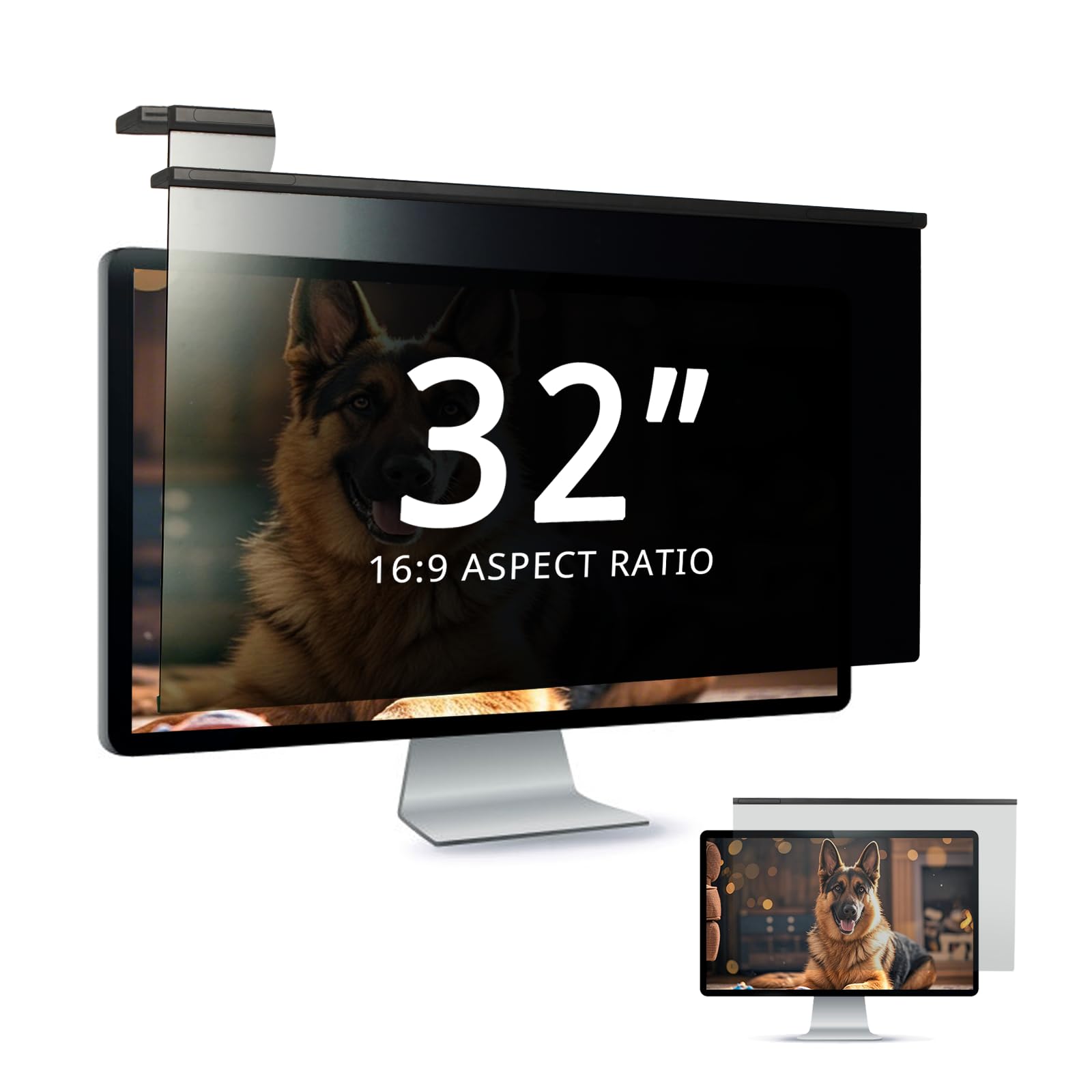 Pellicola protettiva per schermo computer da 32", 16:9, filtro per la privacy rimovibile con pellicola antiriflesso HD anti-luce blu. Dimensioni: 730 x 430 mm